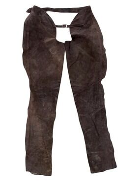 BARNSTABLE RIDING LEATHER Cowboy Chaps Suede Horse Vintage 90s Pants Mens Large